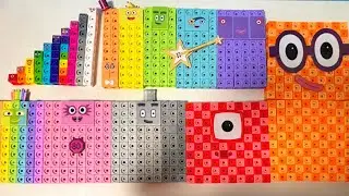 Numberblocks  0-200 learning counting 1-200 Numberblocks Heroes with Zeroes MathLink Cubes Activity