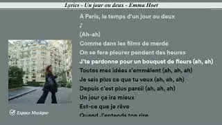 Lyrics   Un jour ou deux   Emma Hoet