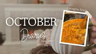 🍂VlogTober Day 12 | Comfort in a bowl: First time trying lasagna soup and it did not disappoint!