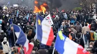 Live from Paris amid nationwide strikes and anti-government protests