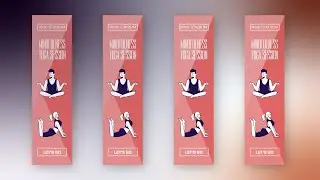 How to Design a Wide Skyscraper Banner For a Mindfulness Yoga Course