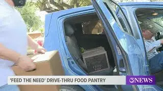 Catholic charities in Alice host drive thru food pantry giveaway