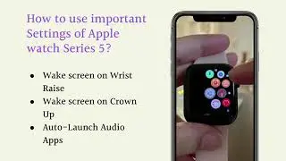 Settings of an Apple Watch Series 5