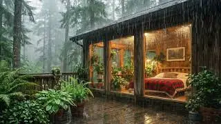 Cabaña Silenciosa bajo la Lluvia | Dormir Profundamente
