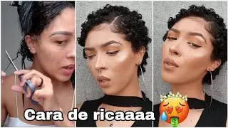 Primeira finalização e maquiagem pós big chop | se arrume comigo | 3 meses de transição capilar