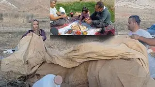 Кочевая семья, кочевая палатка и зимнее убежище. 🏕🌳🏕