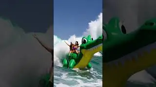AI Giant inflatable alligator pooltoy ride