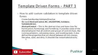 Angular 7 Tutorial  - Custom validation in template driven forms