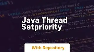 java thread setpriority