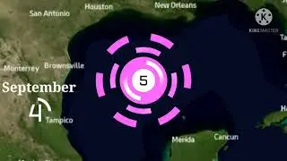 The track of Hurricane Katia (2029) - request by North America