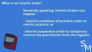 What is an interim order?