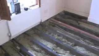 Floor Joists Prepared for Soundproofing