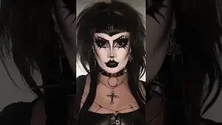 WAIT FOR IT 👀 Trad goth makeup transformation 💀🖤