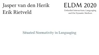 Situated Normativity in Languaging