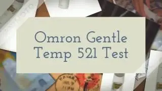 Omron Gentle Temp 521 Test