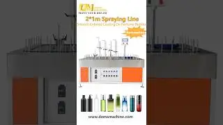 ✨DEMA Machine Fully Automatic 2*1m Spray Coating Machine for Perfume  Cosmetic Bottle #machine