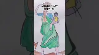 International Labour Day Special Drawing For beginners #short #shorts #shortsfeed #labourday #1stmay