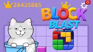 夜中にブロック遊びをする猫の配信！ #ブロックブラスト #BlockBlast #HungryStudio #Shorts