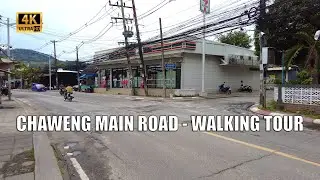 Chaweng Koh Samui 4K - Virtual Walking tour 2021 | Streets of Thailand