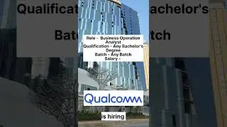 Qualcomm hiring #qualcomm #freshers #jobs