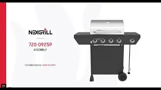Газовый гриль Nexgrill с 4 конфорками, черный, с боковой горелкой (720-0925P)