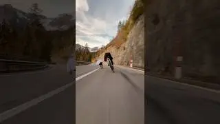 Bike VS skateboard. Who will win? #downhillskateboarding #roadcycling #skate #race #sports