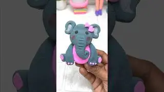 DIY Tiniest Clay Elephant Craft For Kids #diy #shorts #claytoy #kids #cartooncraft