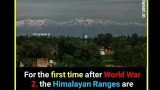 For the first time after World war 2 During lockdown Himalayan Ranges are visible again........