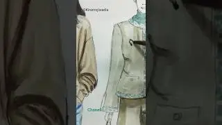 Chanel's Runway Fashion Sketches: The Art of High Fashion : #art #drawing #shortvideo