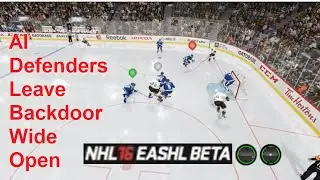 NHL 16 EASHL Beta Poor Crease Defending By AI (PS4)