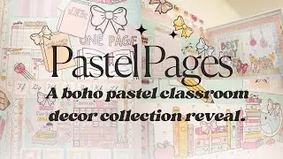 Pastel Pages Classroom Decor Theme.  A mixture of boho pastels and book themed classroom essentials.