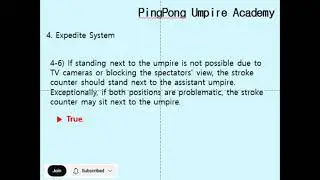 ITTF Umpire Rules Study(Expedite System)