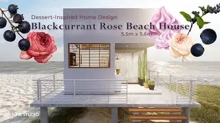 🌊A Beach House Inspired by Blackcurrant Rose Cake | Mediterranean Midnight Aesthetic🌹🌙