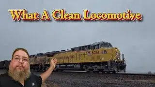 Five Union Pacific Trains Passing Through Perry Ks With One Clean Locomotive 