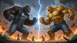 KING KONG vs YELLOW HULK 😱 | Epic Giant Monster Ai Fight