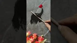 unique elephant rangoli design  #shorts #easyrangoli #viral