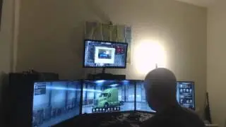 Playing American Truck Simulator NVIDIA SURROUND