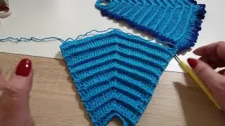 Topflappen mit Reliefstäbchen häkeln, für Anfänger