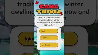 Exploring Inuit Traditions with CanTrivia ❄️Winter Dwelling   #canada #funtrivia #canadaflag #trivia