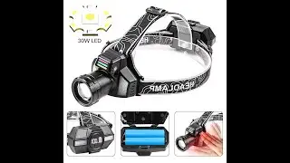 #Headlamp Most Powerful Long Range Head #Flashlight Sensor Headlight Yellow Light Fishing Head Torch