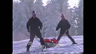 GOPR . Szkolenie zimowe  Krynica- Słotwiny 01. 1997 rok.