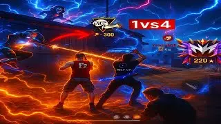 🔥 Free Fire 1vs4 Epic Clutch | High Level VFX Gameplay 🔥