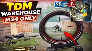 TDM Warehouse M24 Only 🔥 | One Shot One Kill | BGMI Live Gameplay