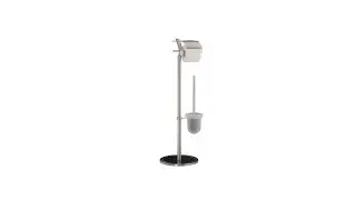 WC Garnitur Edelstahl Glas