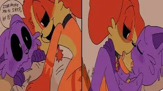 DogDay и CatNap: Позволь мне поцеловать тебя перед сном | Poppy Playtime, глава 4, комикс-дубляж