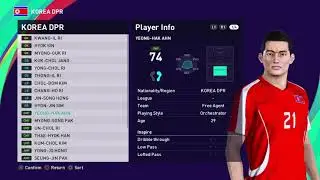 PES 2021 KOREA DPR ACTUAL + 5 CLASSIC PLAYERS PS4