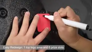 WinSpin 19x30 Medium Prize Drop with LED Lights 10 Pucks Board Game Customizable Logo for Li Reviews