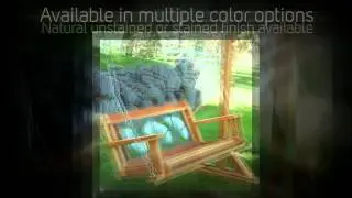 Wood Country Gingko Leaf 4ft. Red Cedar Porch Swing - 1PS-GL