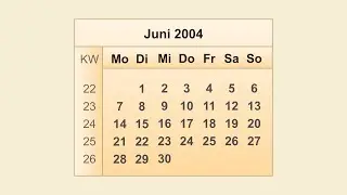 Kalender Juni 2004