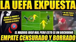 EL REAL MADRID EMPATÓ PERO LA UEFA “BORRÓ” EL GOL Y MOVISTAR CALLÓ ¡BOCHORNO ARBITRAL EXPUESTO!